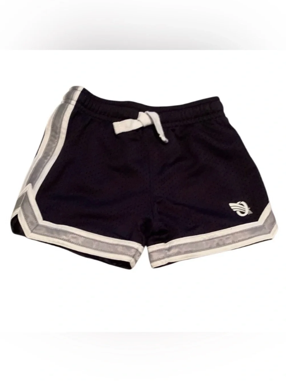 Oshkosh B’Gosh Blue White Gray Athletic Shorts Boy’s Size 6-9 Months Stripes.